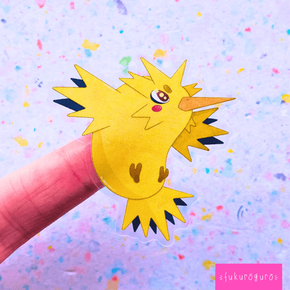 #145 brilliant zapdos transparent sticker