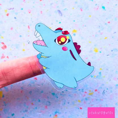 #158 troublesome totodile transparent sticker