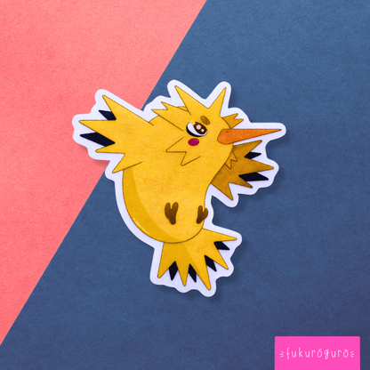 #145 brilliant zapdos transparent sticker