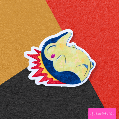 #155 lovable cyndaquil transparent sticker