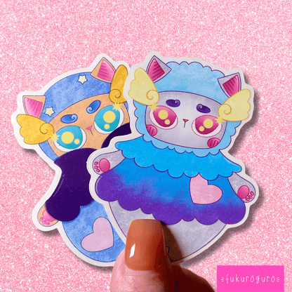 galaxy cat transparent cat sticker